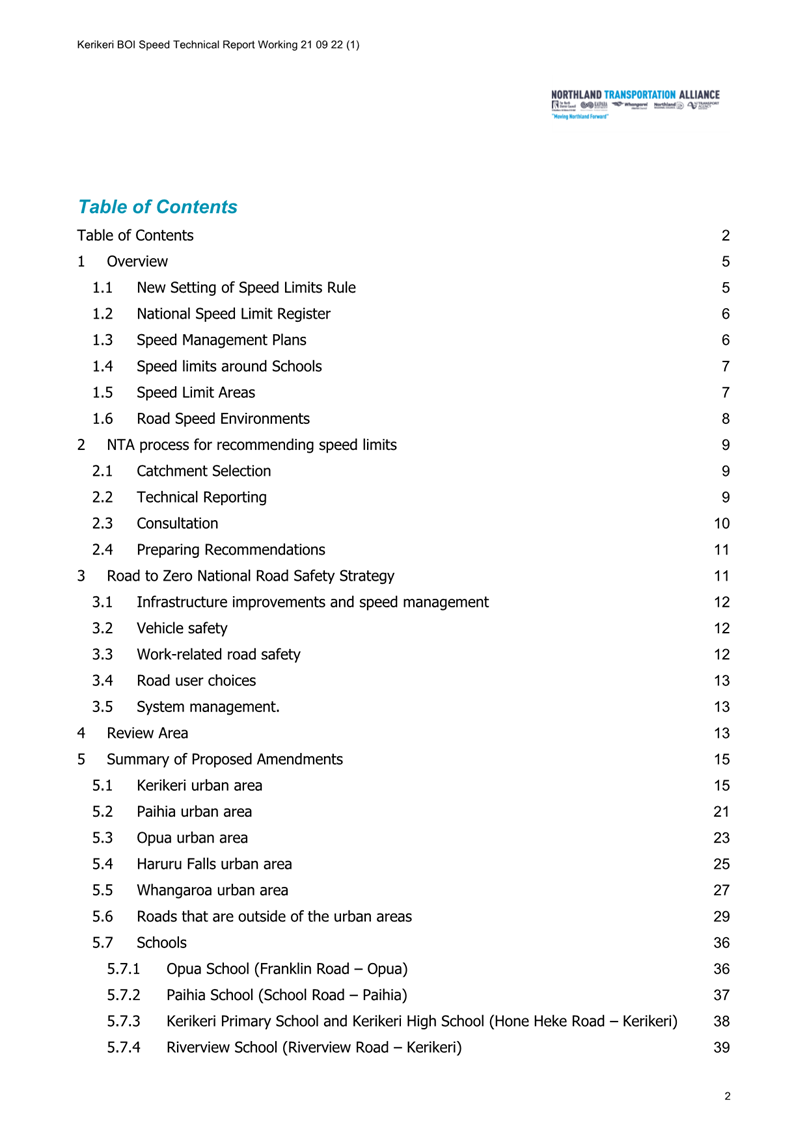 A table of contents with text

Description automatically generated