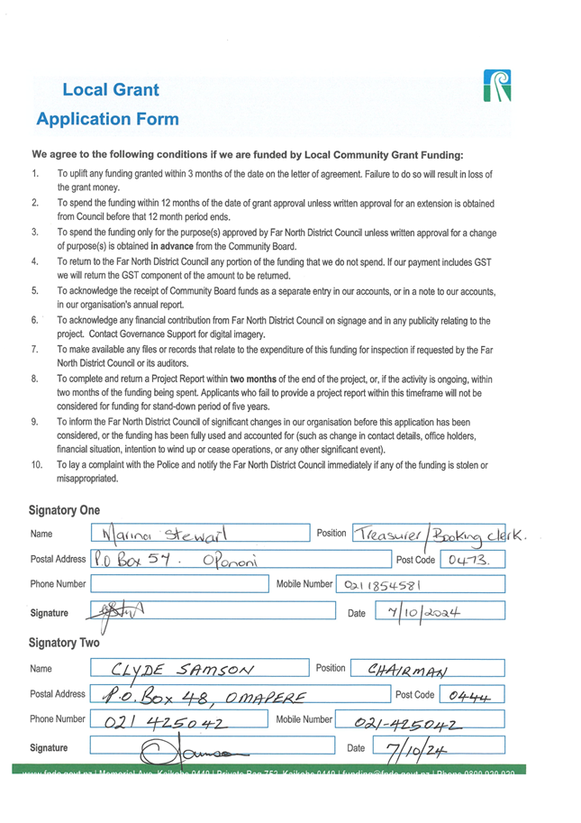 A application form with text and numbers

Description automatically generated
